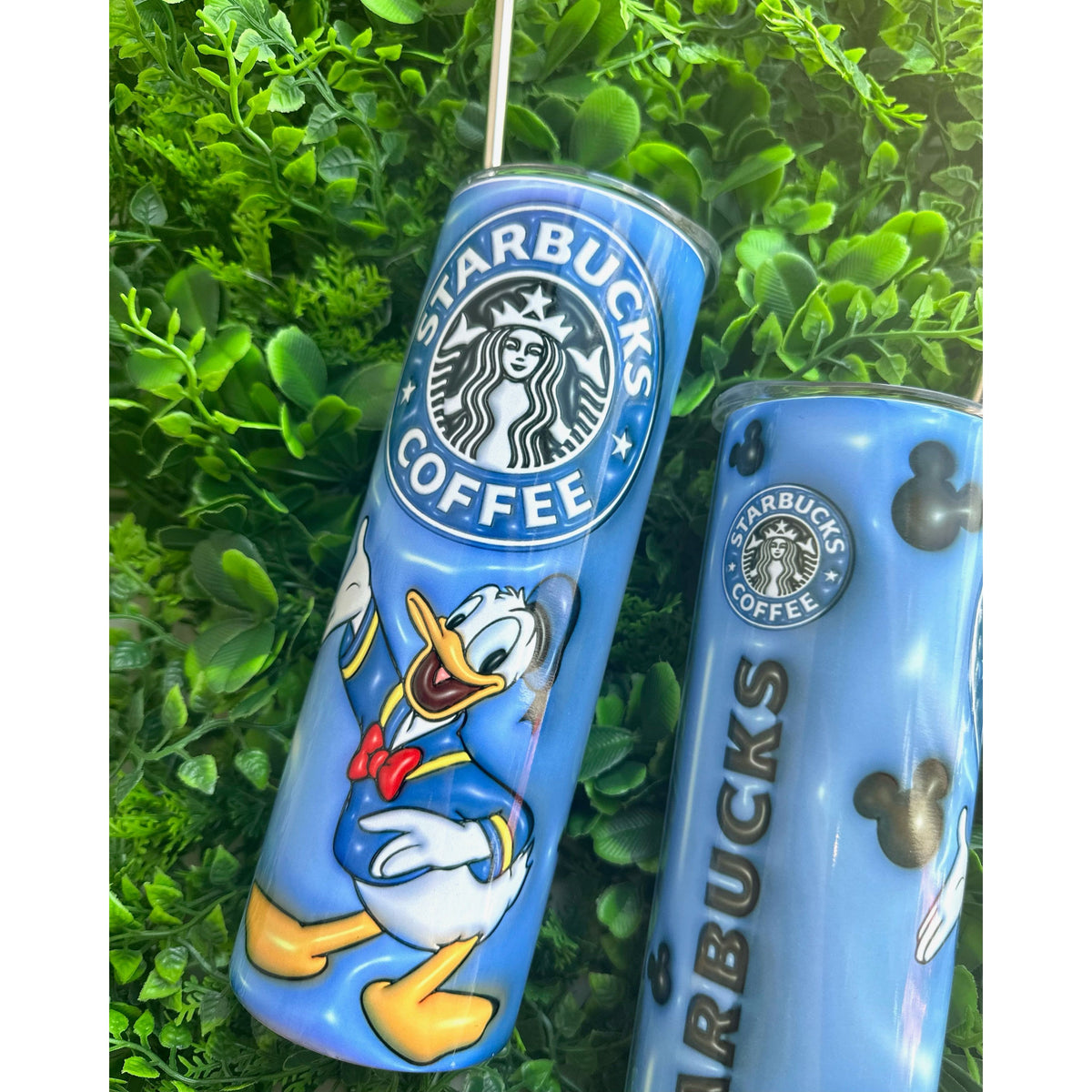 Donald Duck Clear Frosted Starbucks Cold Drink Cup - iTeeUS