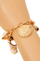 Gold Shell Charm Bracelet