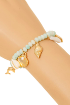 Under the Sea Pearl Charm Bracelet - Aqua