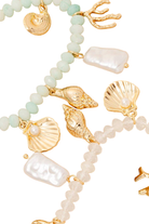 Under the Sea Pearl Charm Bracelet - Aqua