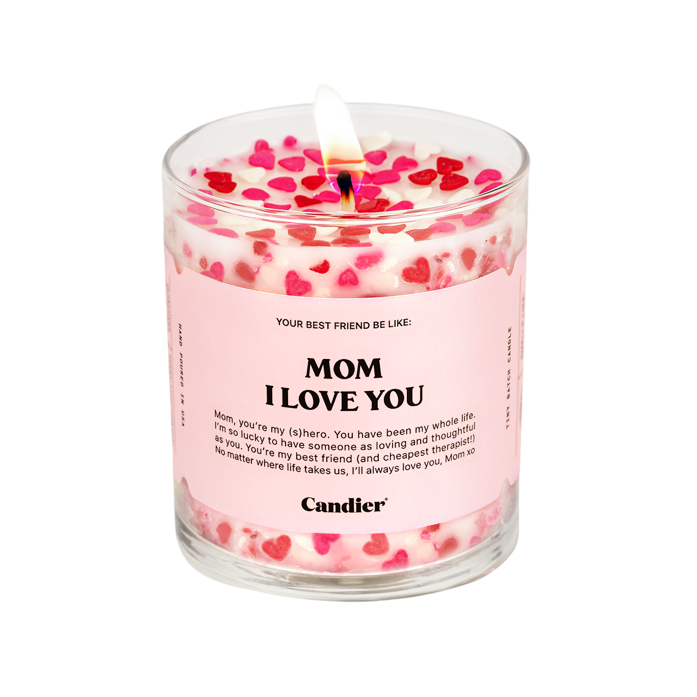 Mom I Love You Candle