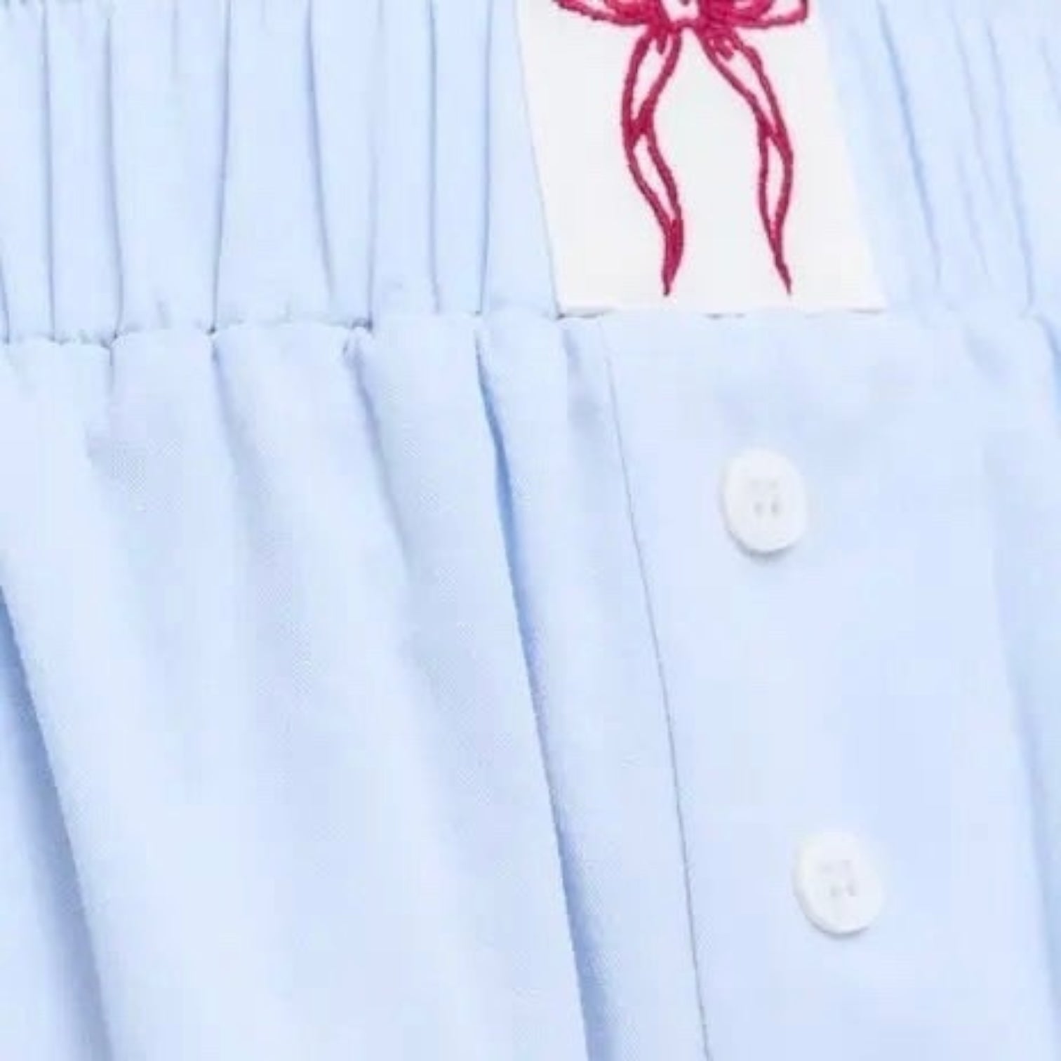 High Waisted Boxy Shorts - Light Blue