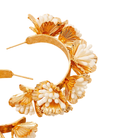 Large Intricate Flower Hoop Earrings