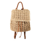 Straw Braid Backpack Bag