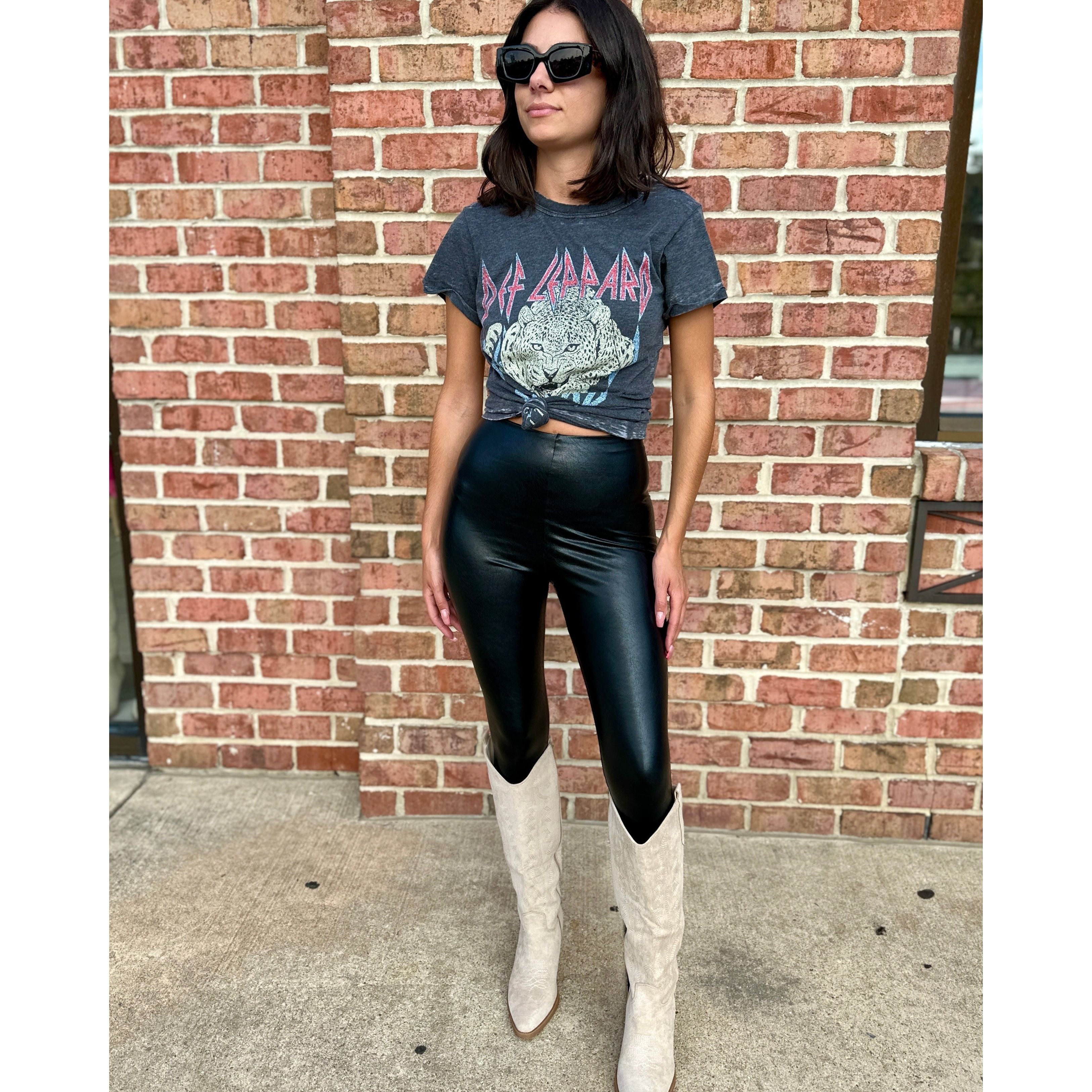 Commando Faux Leather Legging - Black – Alicia DiMichele Boutique