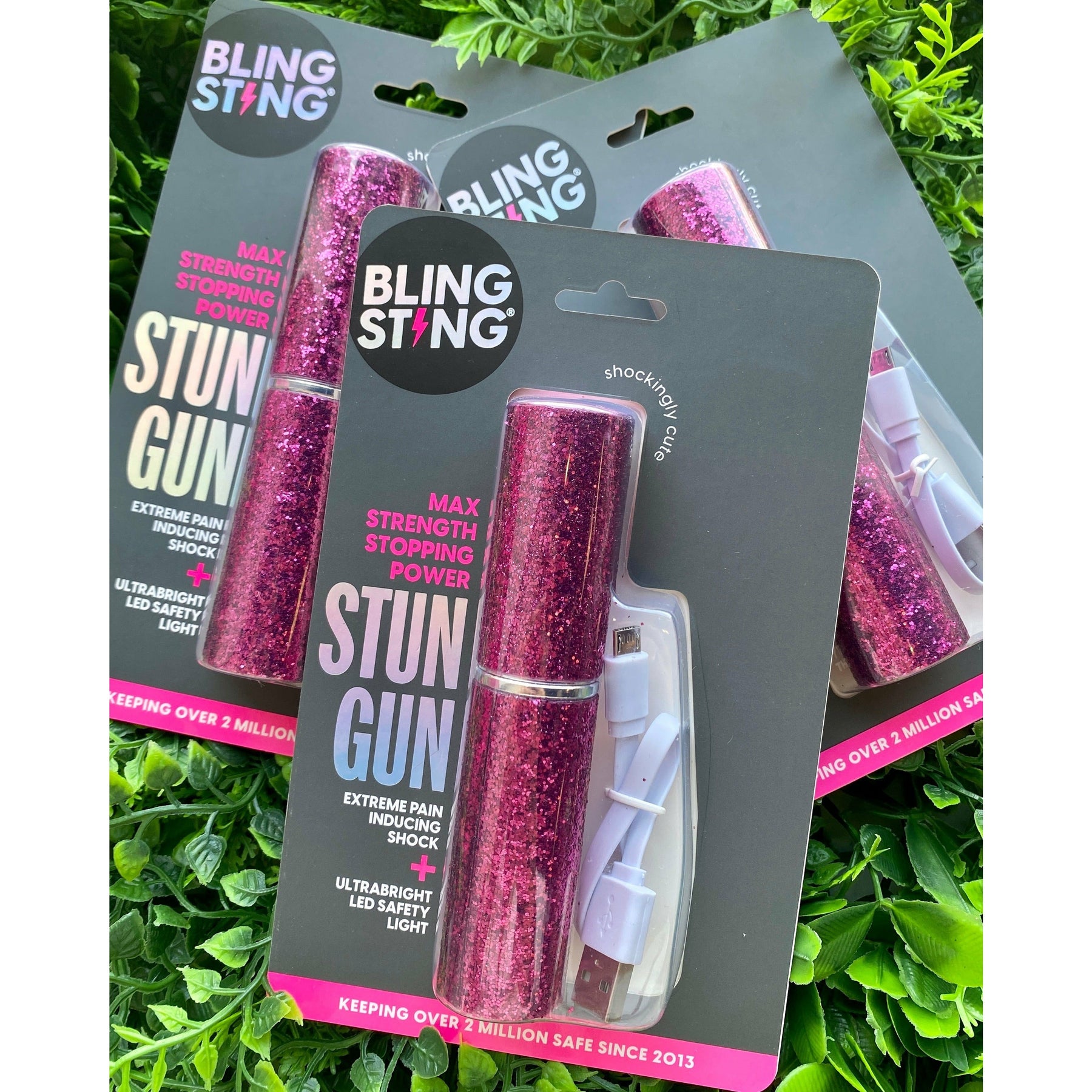 BLINGSTING Essentials Pepper Spray for Self Defense, Pink, 2 Pack 