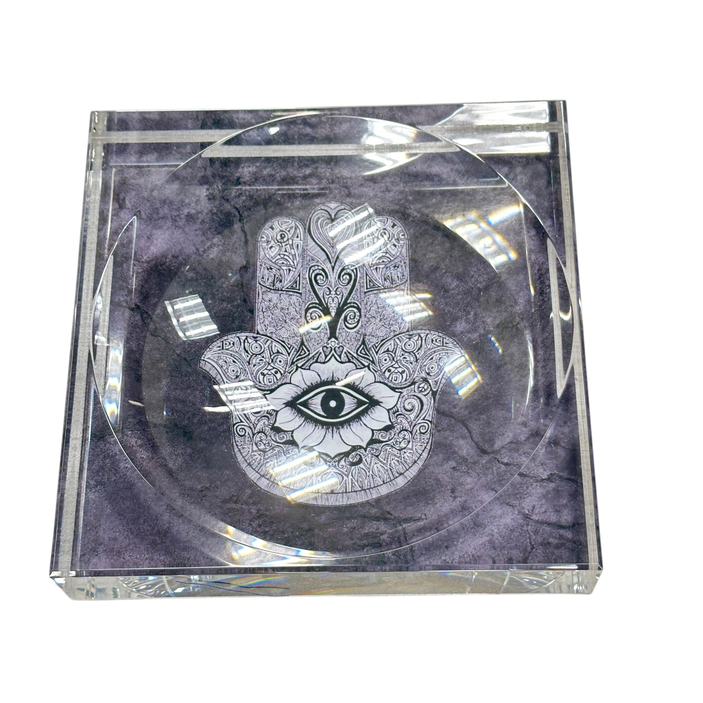 Hamsa Good Luck Acrylic Trinket Dish