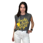 Honky Tonk Angel Vintage Cropped Muscle Tank