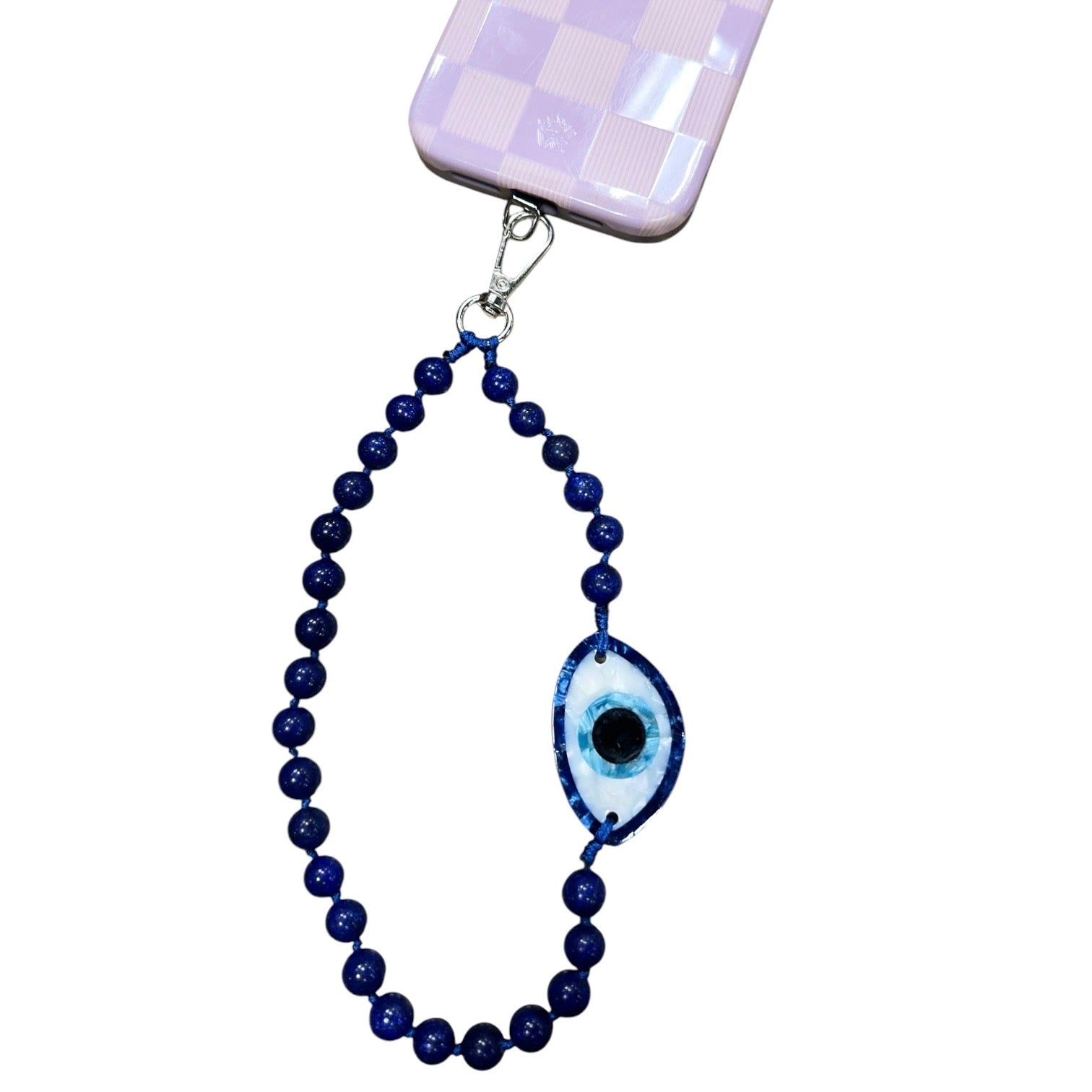 Evil Eye Gemstone Wrist Phone Chain