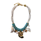 Turquoise Shell Statement Necklace