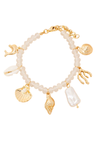 Under the Sea Pearl Charm Bracelet - White