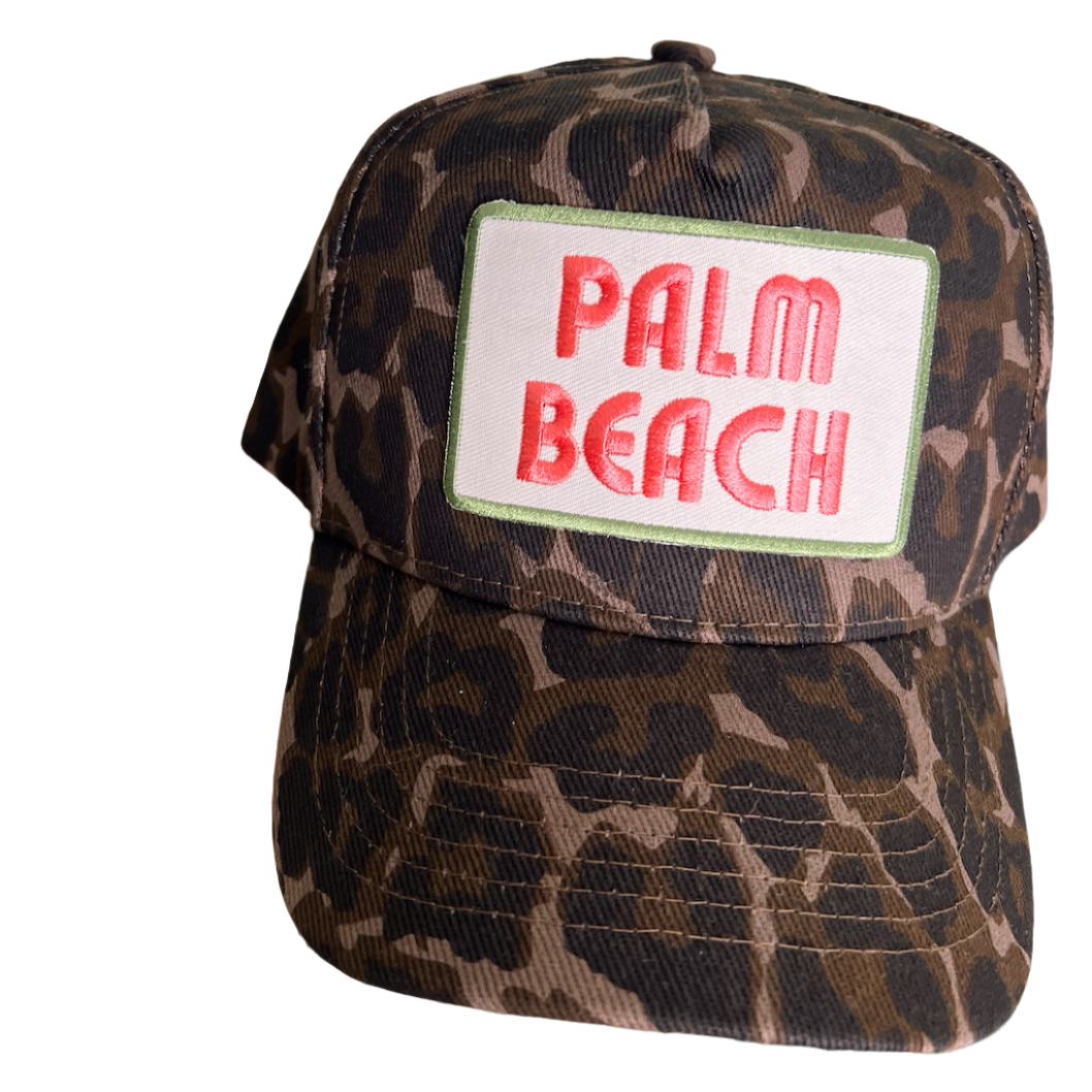 Palm Beach Leopard Vintage Trucker Hat