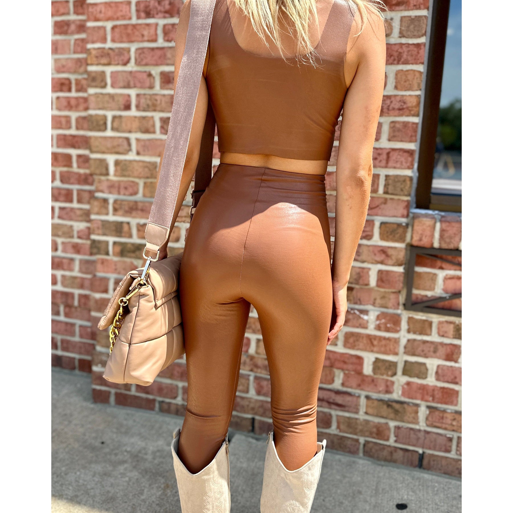 Commando Faux Leather Legging - Cocoa – Alicia DiMichele Boutique
